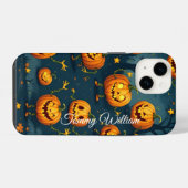 Nostalgisch Halloween Pumpkin iPhone Hülle (Rückseite (Horizontal))