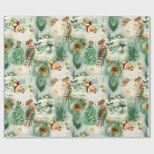 Nostalgisch Kitschmas Geschenkpapier (Flach)