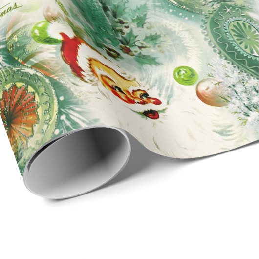 Nostalgisch Kitschmas Geschenkpapier (Rolleneckpunkt)