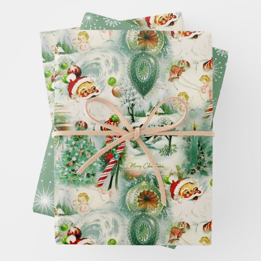 Nostalgisch Kitschmas Geschenkpapier Set (Beispiel)