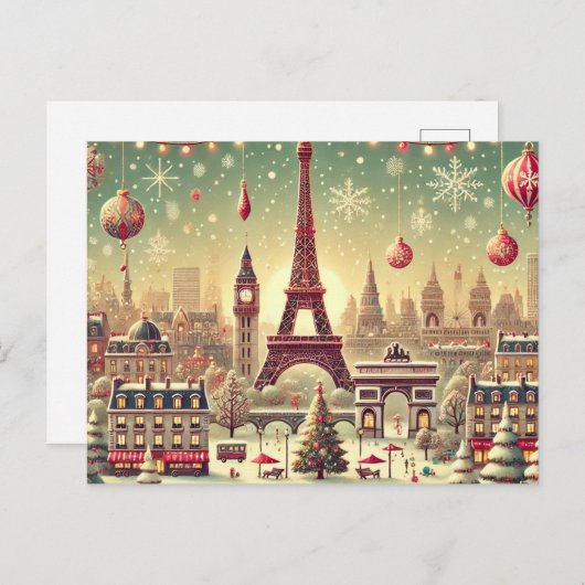 Nostalgisch Paris Weihnachten - Feiertagsmagie (Vorne/Hinten)