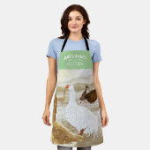 Nostalgisch, Personalisiert grün Schürze (Getragen)