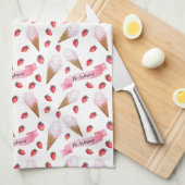 Nostalgisch Personalisiertes Wasser Eisdiele Geschirrtuch (Viertel Falte)