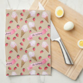 Nostalgisch Personalisiertes Wasser Eisdiele Geschirrtuch (Viertel Falte)