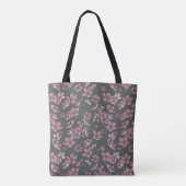 Nostalgisch Pink Floral Beste Mama je Individuelle Tasche (Rückseite)