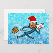 Nostalgisch Postal Santa Feiertagspostkarte (Vorne/Hinten)
