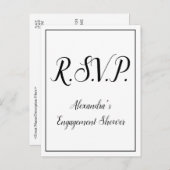 Nostalgisch "R.S.V.P." Postkarte (Vorne/Hinten)