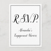 Nostalgisch "R.S.V.P." Postkarte (Vorderseite)