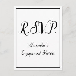 Nostalgisch "R.S.V.P." Postkarte