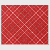 Nostalgisch Red White Template Retro Weihnachtsges Geschenkpapier (Flach)