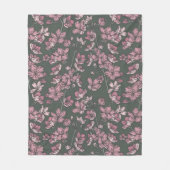 Nostalgisch, rosa, blumengeschmückt, französisches fleecedecke (Vorderseite)