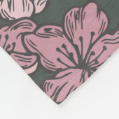 Nostalgisch, rosa, blumengeschmückt, französisches fleecedecke (Ecke)