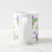 Nostalgisch rosa Rosen, Mock Orange Blossom, Laven Jumbo-Tasse (Rückseite)