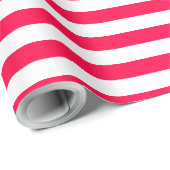 Nostalgisch Rot Streifen Klassisches Weihnachtsfes Geschenkpapier (Rolleneckpunkt)