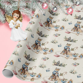 Nostalgisch Rustikale Weihnachtsfeiertage Weihnach Geschenkpapier