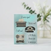 Nostalgisch Schreib mir, nenne mich Postkarte (Stehend Vorderseite)