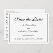 Nostalgisch, Traditionell "Save the Date!" Postkar Postkarte (Vorne/Hinten)