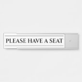 Nostalgisch und altmodisch "BITTE EINEN SITZ" Türschild (Vorderseite )