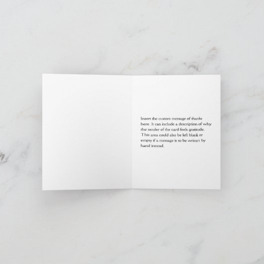 Nostalgisch, Vintag "Danke!" Karte (Innenseite)