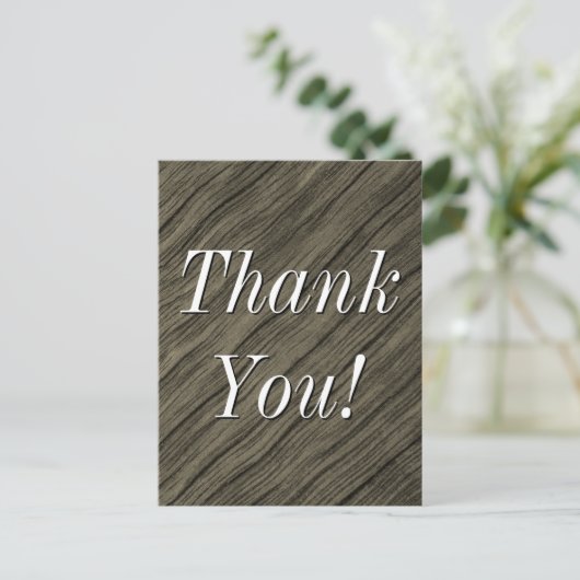 Nostalgisch, Vintag "Danke!" Postkarte (Stehend Vorderseite)