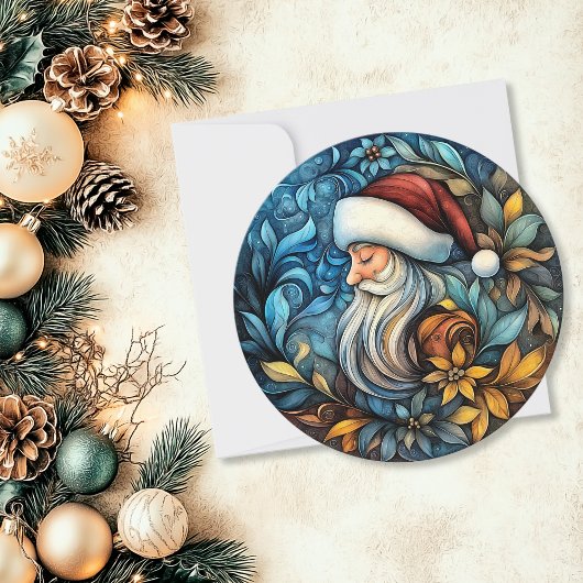 Nostalgisch Vintager Weihnachtsmann - individuelle Feiertagskarte