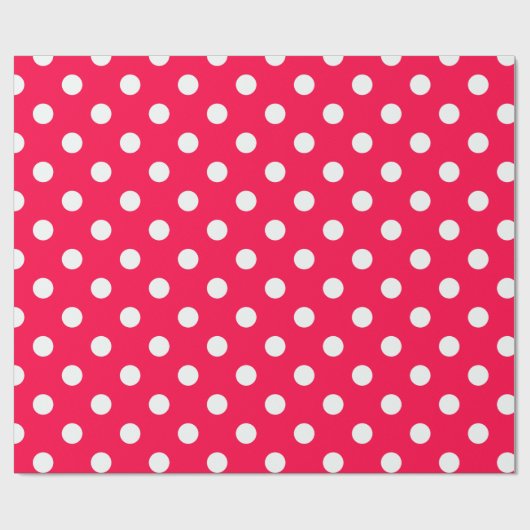 Nostalgisch Weihnachts-Red White Polka Dots Templa Geschenkpapier (Flach)