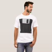 Nostalgische 3½ Zoll Diskette Retro Floppy Disk T-Shirt (Vorne ganz)