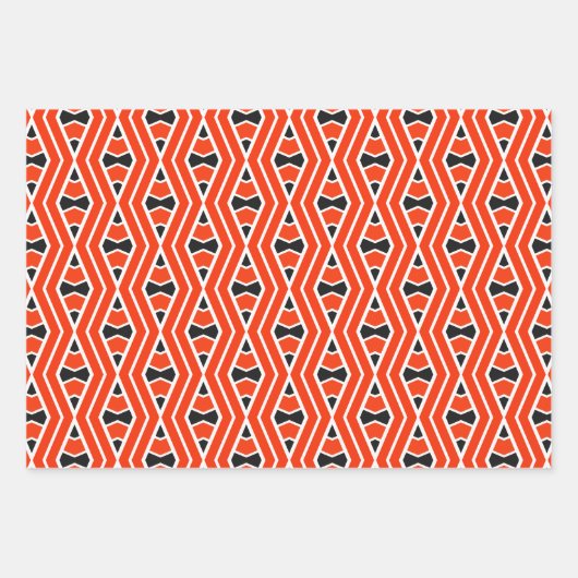 Nostalgische 70er Jahre Print in Retro Shades Geschenkpapier Set (Vorderseite 3)