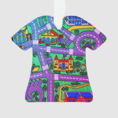 Nostalgische 90er Jahre, Track Teppich Auto Road N Ornament (Vorderseite)