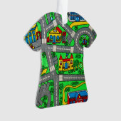 Nostalgische 90er Jahre, Track Teppich Auto Road N Ornament (Vorderseite)