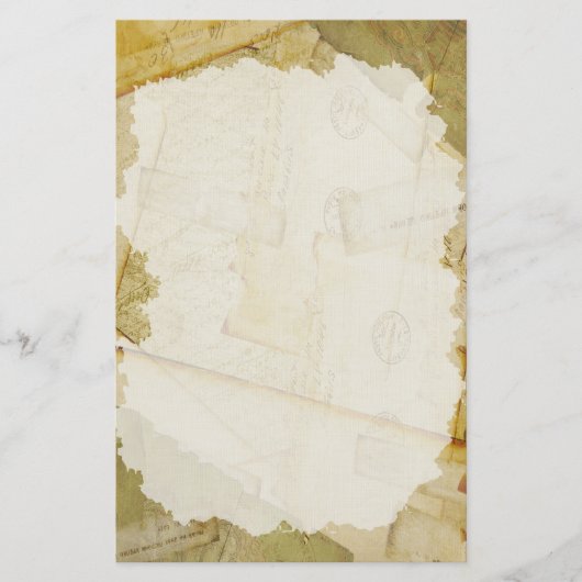 Nostalgische Alte Briefe Stationery Briefpapier (Vorderseite)