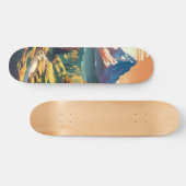 Nostalgische Bergszene Skateboard (Horizontal)