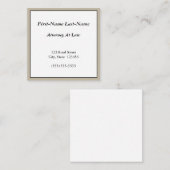 Nostalgische, Berufliche Anwaltskarte Quadratische Visitenkarte (Vorne/Hinten)
