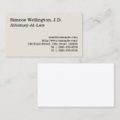 Nostalgische Berufliche Visitenkarte (Vorne/Hinten)