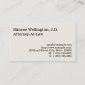 Nostalgische Berufliche Visitenkarte (Vorderseite)