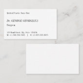 Nostalgische Berufliche Visitenkarte (Vorne/Hinten)