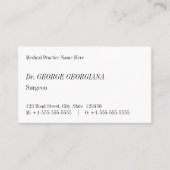 Nostalgische Berufliche Visitenkarte (Vorderseite)