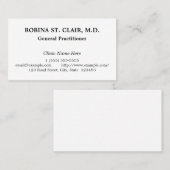 Nostalgische Berufliche Visitenkarte (Vorne/Hinten)