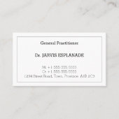 Nostalgische Berufliche Visitenkarte (Vorderseite)