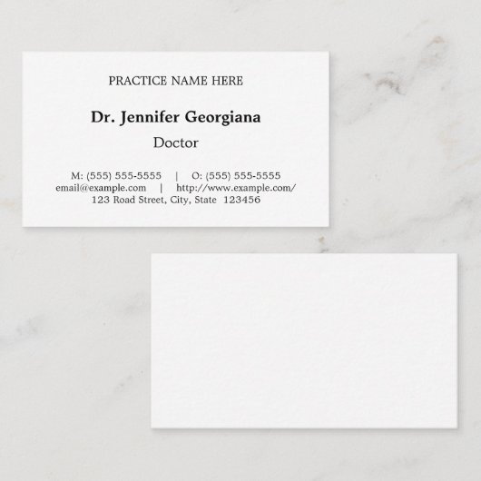 Nostalgische, Berufliche Visitenkarte im Gesundhei (Vorne/Hinten)