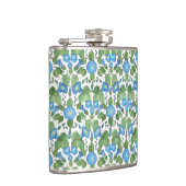 Nostalgische Blaue Trichterwinde Hip Flask Flachmann (Rechts)