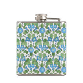Nostalgische Blaue Trichterwinde Hip Flask Flachmann (Rückseite)