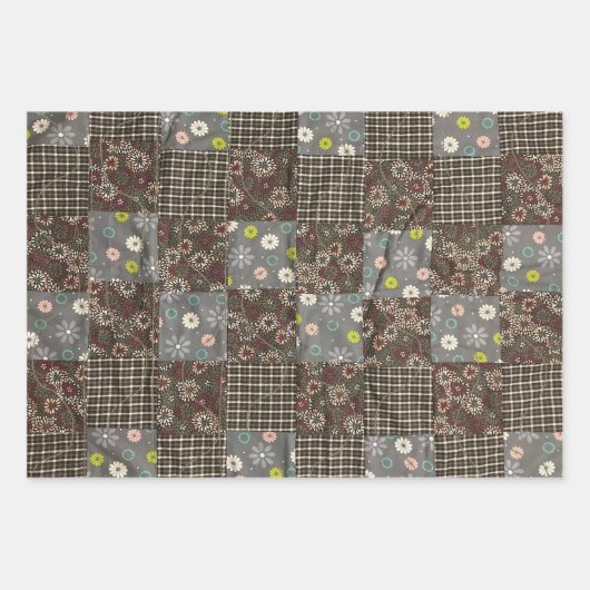 Nostalgische Blume Geschenkpapier Set (Vorderseite 2)