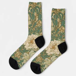 Nostalgische Blumen in Vintage-Farbtönen Socken