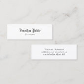 Nostalgische Calligraphische Vorlage für alten kla Mini Visitenkarte (Vorne/Hinten)