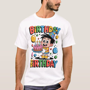 Nostalgische Cartoon-Geburtstags-T-Shirts für Kind T-Shirt