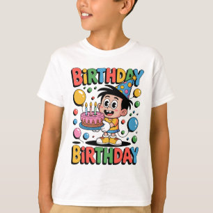 Nostalgische Cartoon-Geburtstags-T-Shirts für Kind T-Shirt