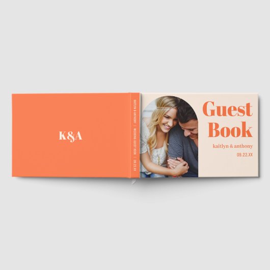 Nostalgische Charm Retro Wedding Gästebuch (Voll)