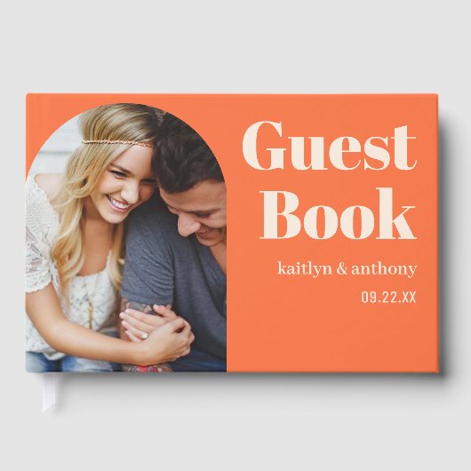 Nostalgische Charm Retro Wedding Gästebuch (Vorderseite)