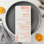 Nostalgische Charm Retro Wedding Menükarte<br><div class="desc">Feiern Sie stilvoll mit diesen trendigen Hochzeitskarten im Retro-Stil der 70er Jahre. Dieses Design lässt sich leicht mit Ihrer speziellen Veranstaltungssprache personalisieren und Ihre Gäste werden begeistert sein,  wenn sie diese fantastischen Menüs sehen. Matching-Elemente finden Sie in der Auflistung.</div>